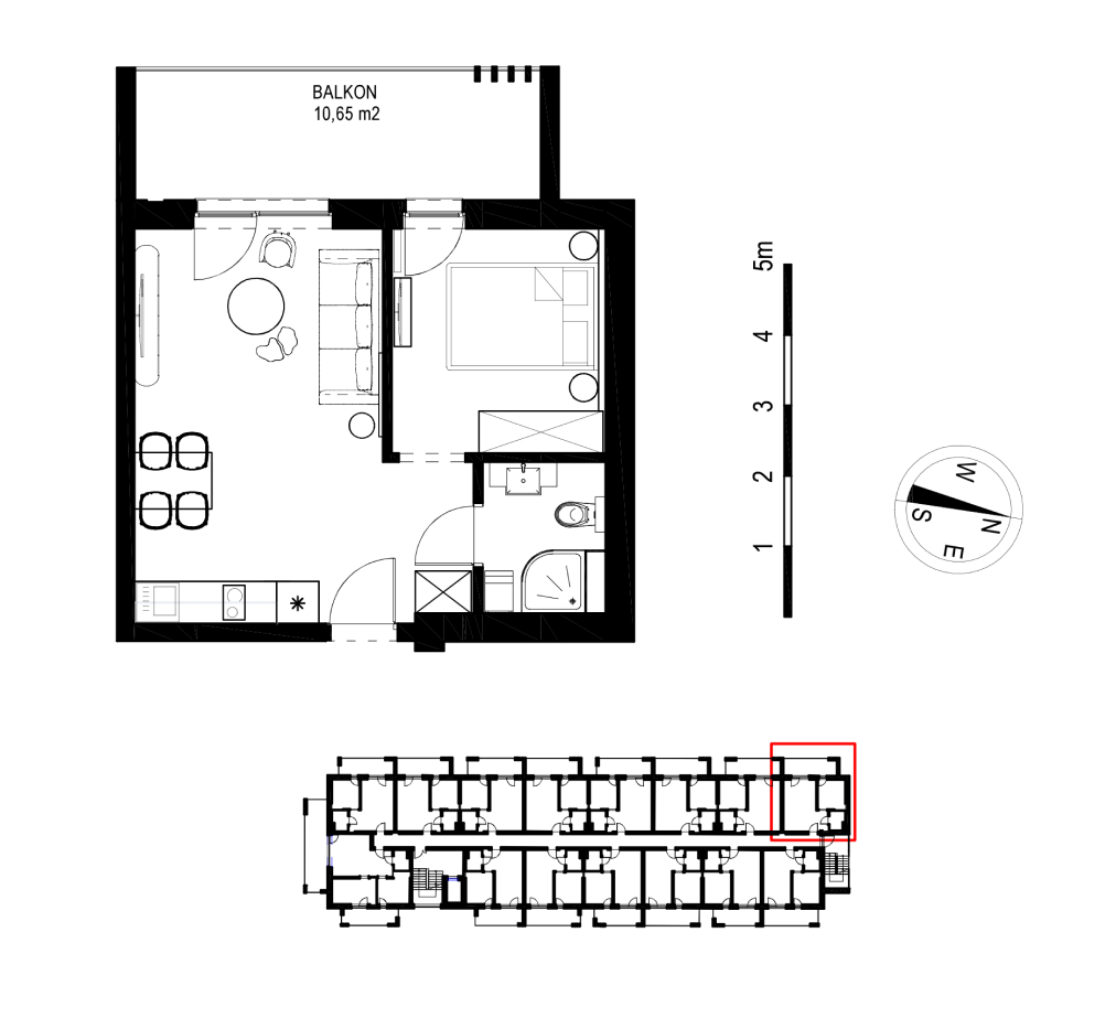 Apartament wykończony C-109